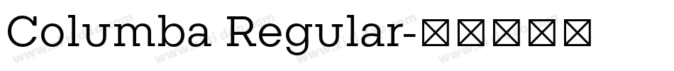 Columba Regular字体转换